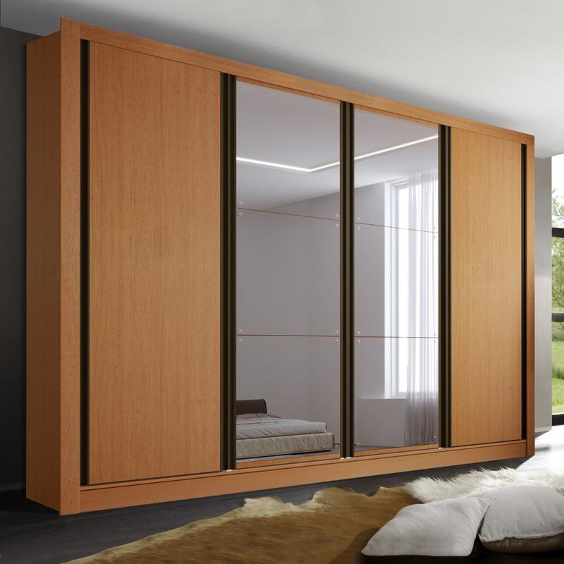 Guarda Roupa Casal Premium Zara 279,3cm com Espelho 4 Portas 4